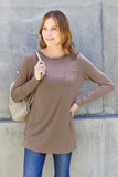 Basic Bae Full Size Round Neck Long Sleeve Top - Fragrance Spice