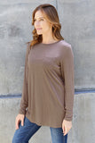 Basic Bae Full Size Round Neck Long Sleeve Top - Fragrance Spice