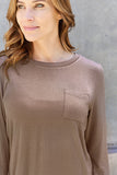 Basic Bae Full Size Round Neck Long Sleeve Top - Fragrance Spice