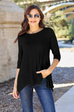 Basic Bae Full Size Round Neck Pocketed T-Shirt - Fragrance Spice