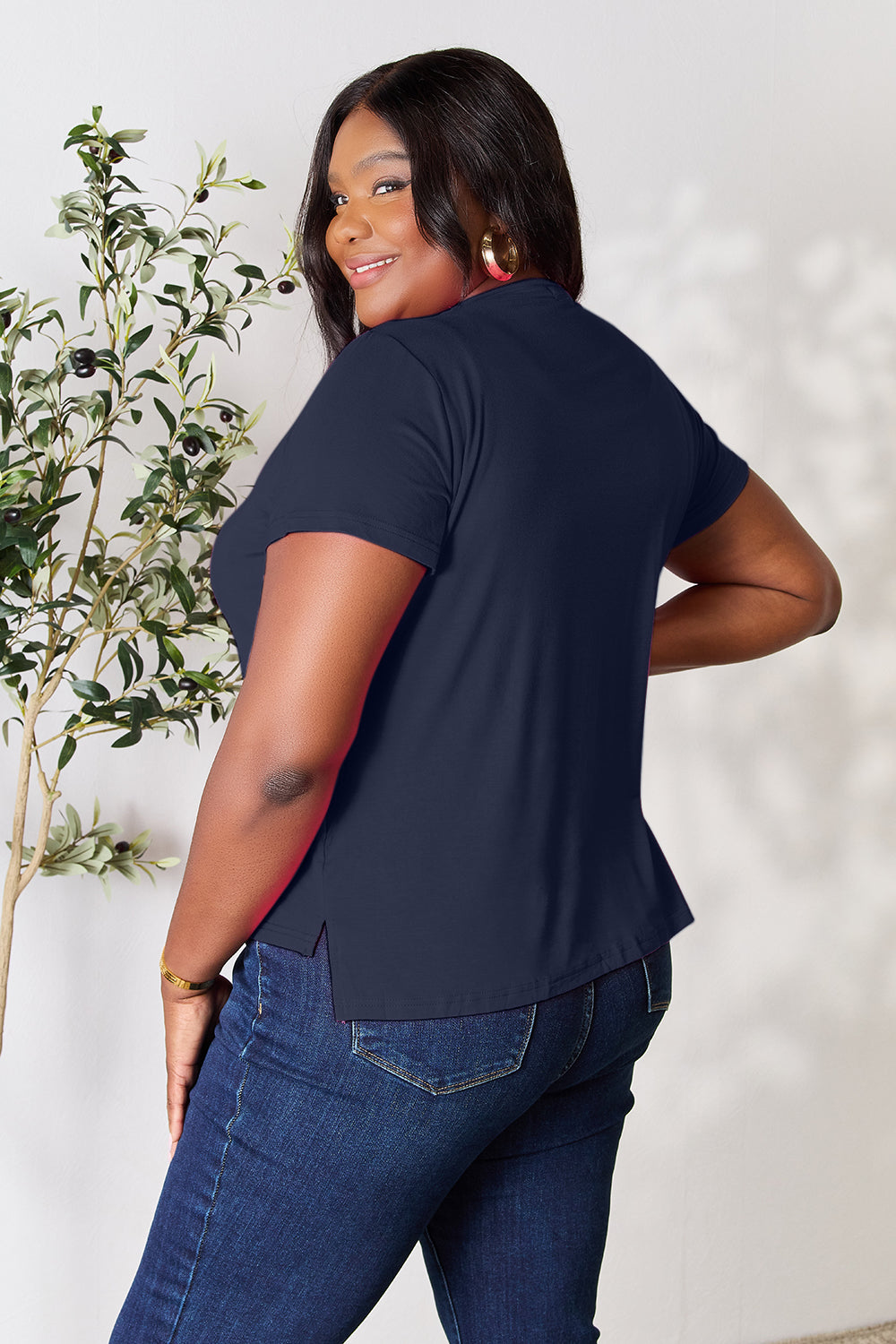Basic Bae Full Size Round Neck Short Sleeve T-Shirt - Fragrance Spice
