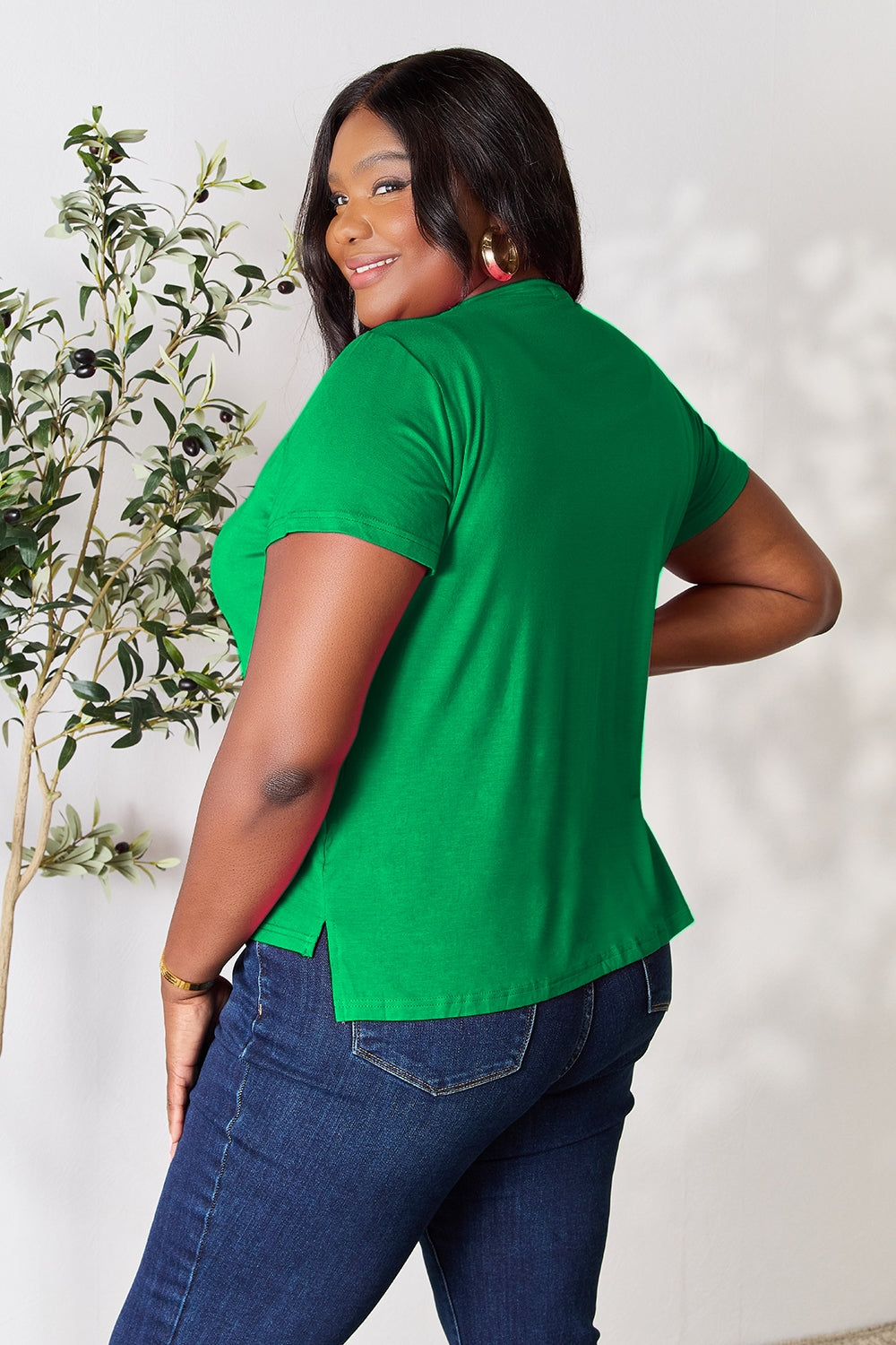 Basic Bae Full Size Round Neck Short Sleeve T-Shirt - Fragrance Spice