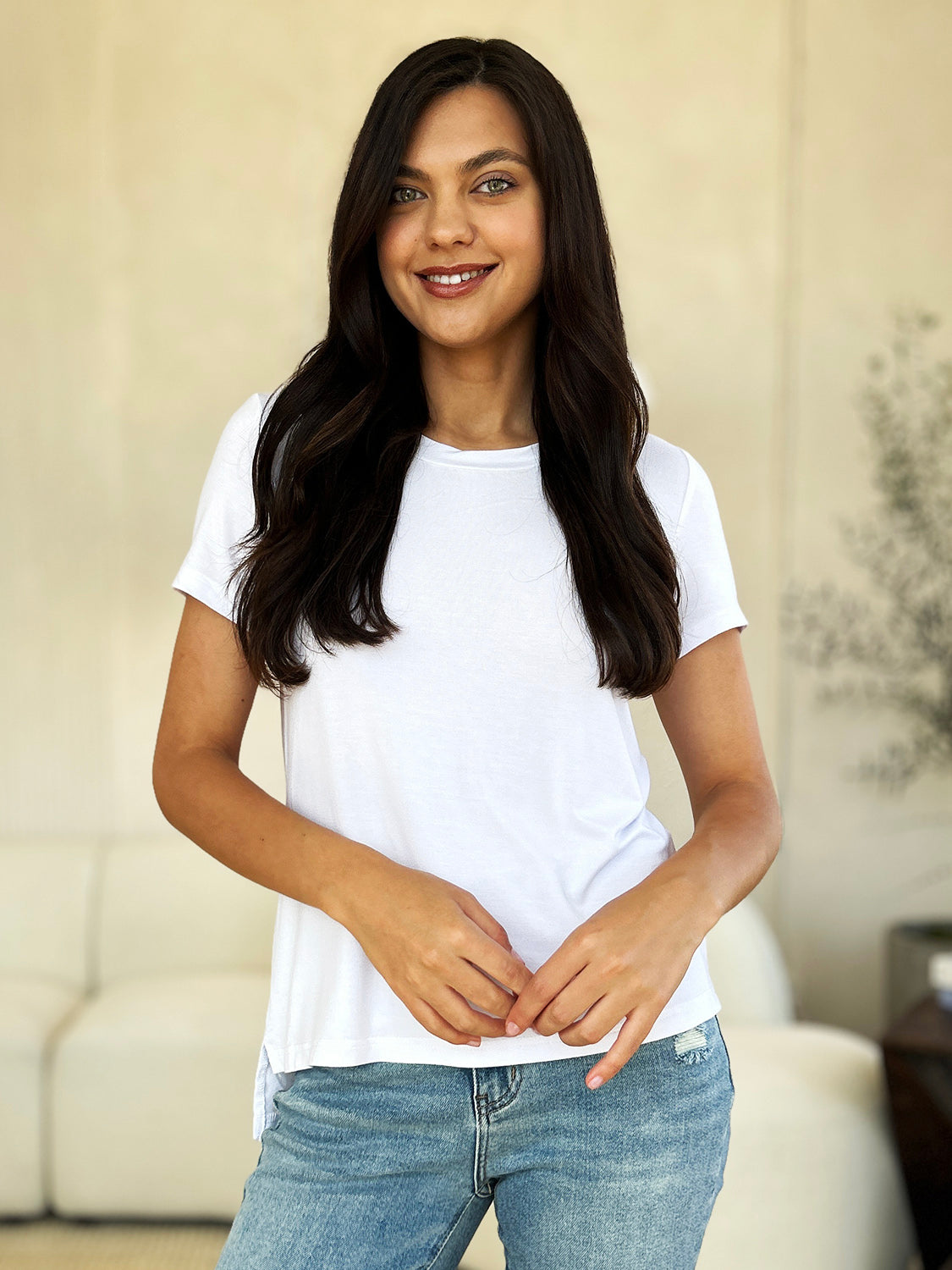 Basic Bae Full Size Round Neck Short Sleeve T-Shirt - Fragrance Spice