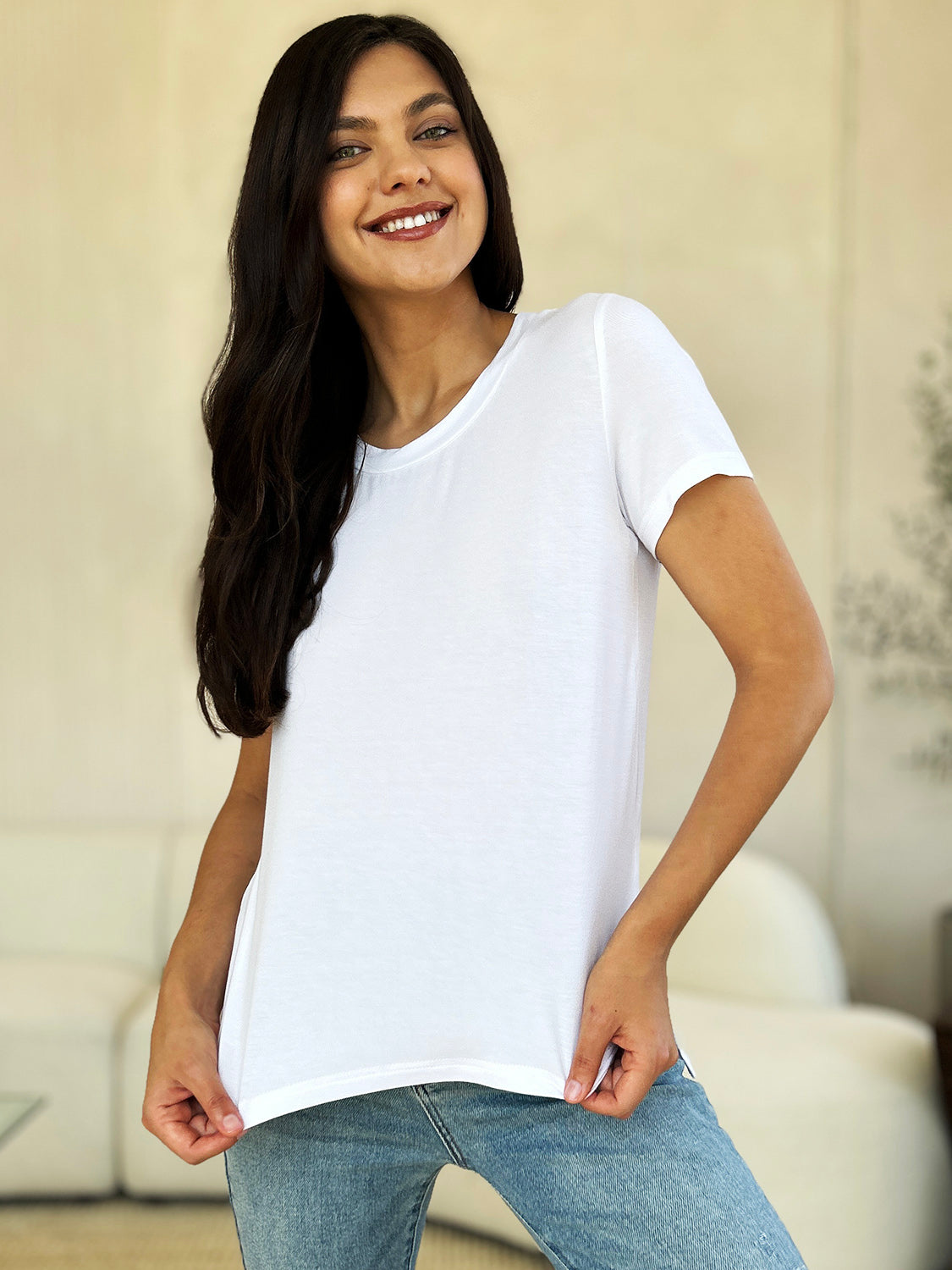 Basic Bae Full Size Round Neck Short Sleeve T-Shirt - Fragrance Spice