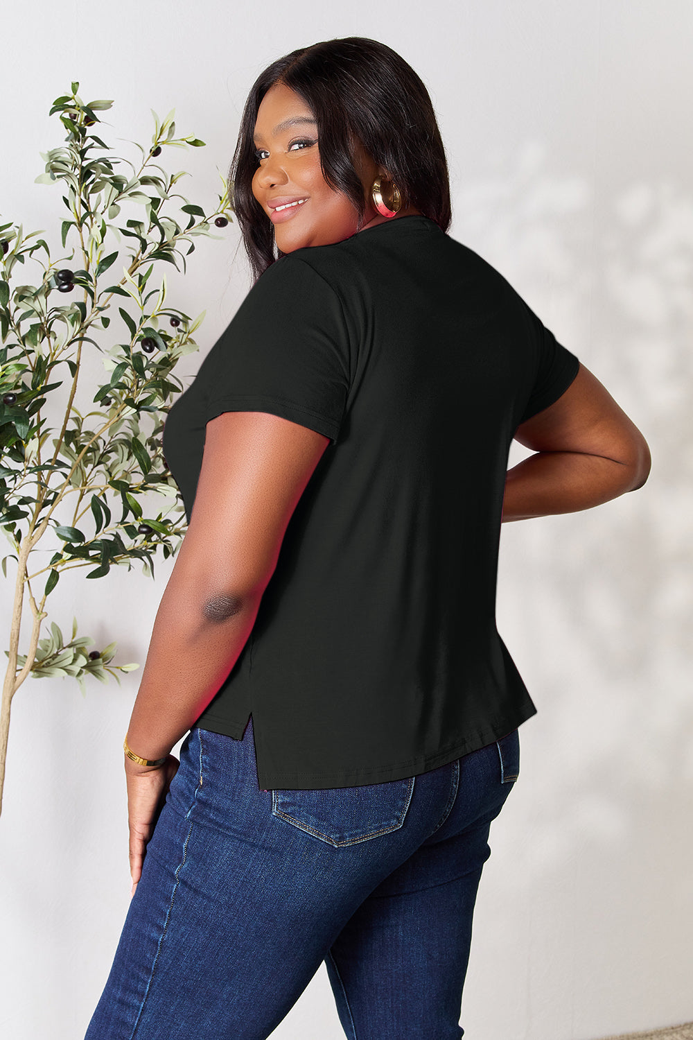 Basic Bae Full Size Round Neck Short Sleeve T-Shirt - Fragrance Spice