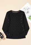 Bow Round Neck Long Sleeve Top - Fragrance Spice