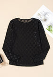 Bow Round Neck Long Sleeve Top - Fragrance Spice