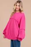 Ces Femme Exposed Seam Long Sleeve Sweatshirt - Fragrance Spice