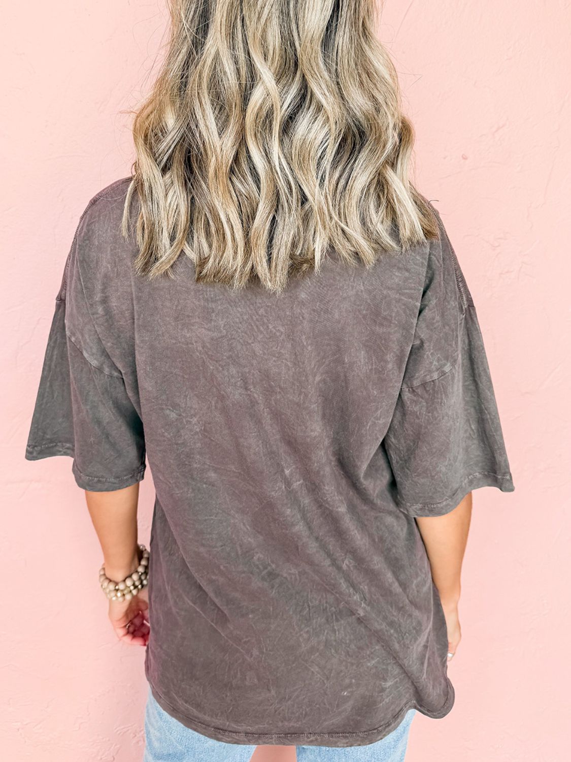 Cheetah Mineral Wash Round Neck Half Sleeve T-Shirt - Fragrance Spice