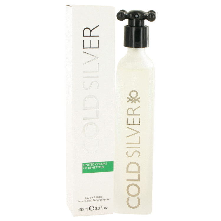 Cold Silver by Benetton Eau De Toilette Spray 3.3 oz for Men - Fragrance Spice