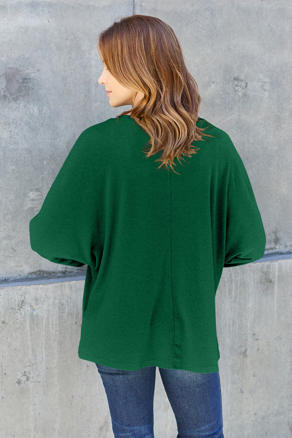 Double Take Full Size Round Neck Long Sleeve T-Shirt - Fragrance Spice