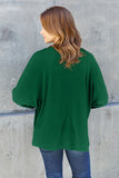 Double Take Full Size Round Neck Long Sleeve T-Shirt - Fragrance Spice