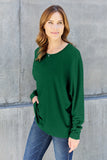 Double Take Full Size Round Neck Long Sleeve T-Shirt - Fragrance Spice