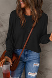 Double Take Full Size Round Neck Long Sleeve T-Shirt - Fragrance Spice