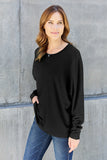 Double Take Full Size Round Neck Long Sleeve T-Shirt - Fragrance Spice
