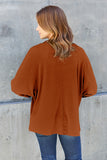 Double Take Full Size Round Neck Long Sleeve T-Shirt - Fragrance Spice
