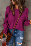Double Take Full Size Round Neck Long Sleeve T-Shirt - Fragrance Spice