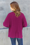 Double Take Full Size Round Neck Long Sleeve T-Shirt - Fragrance Spice