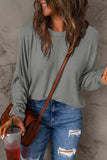 Double Take Full Size Round Neck Long Sleeve T-Shirt - Fragrance Spice