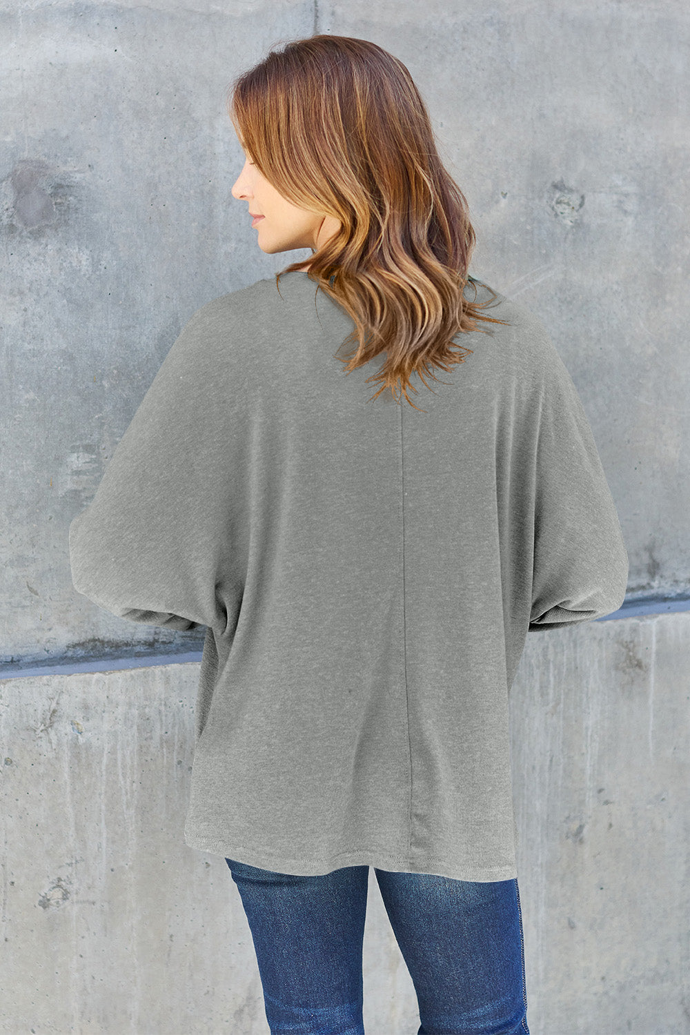 Double Take Full Size Round Neck Long Sleeve T-Shirt - Fragrance Spice