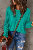 Double Take Full Size Round Neck Long Sleeve T-Shirt - Fragrance Spice