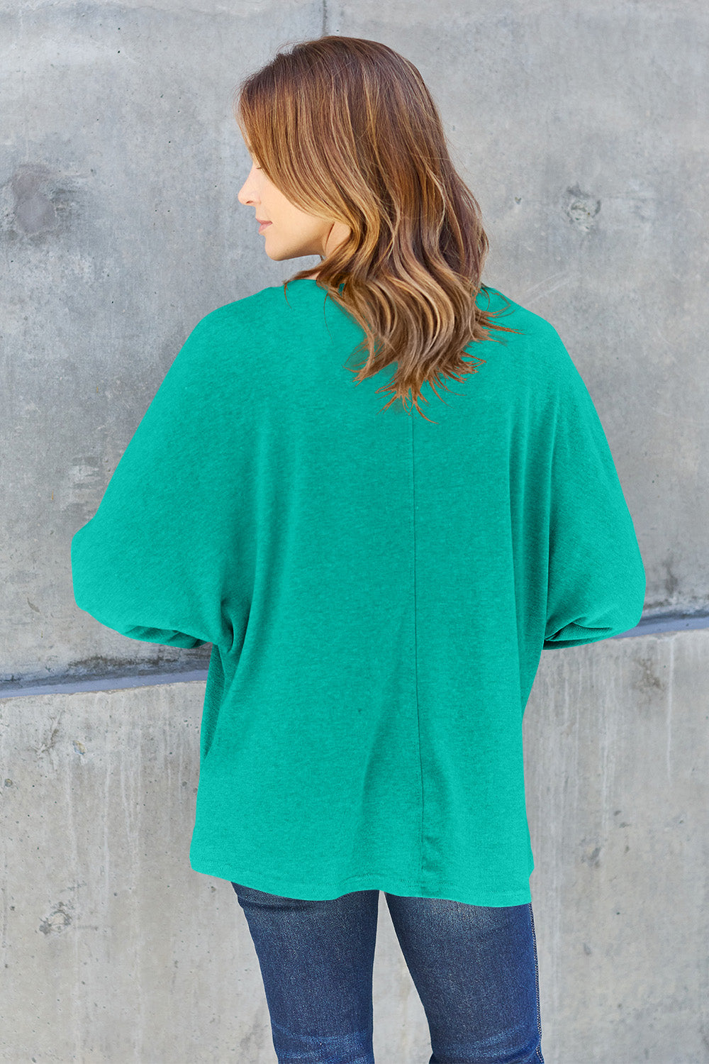 Double Take Full Size Round Neck Long Sleeve T-Shirt - Fragrance Spice