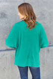 Double Take Full Size Round Neck Long Sleeve T-Shirt - Fragrance Spice