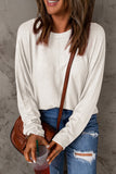 Double Take Full Size Round Neck Long Sleeve T-Shirt - Fragrance Spice