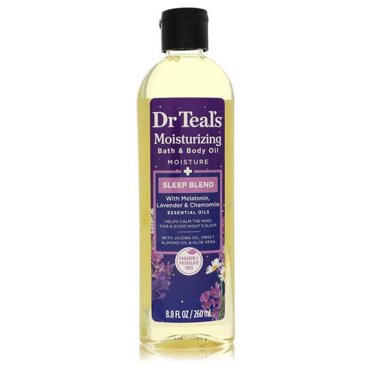 Dr Teal's Moisturizing Bath & Body Oil Sleep Blend by Dr Teal's Bath & Body Oil with Melatonin, Lavender & Chamomile 8.8 oz for Women - Fragrance Spice