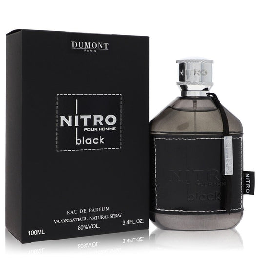 Dumont Nitro Black by Dumont Paris Eau De Parfum Spray 3.4 oz for Men - Fragrance Spice