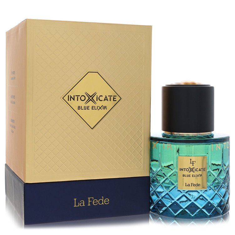 Khadlaj La Fede Intoxicate Blue Elixir Eau De Parfum Spray 3.4 oz for Men