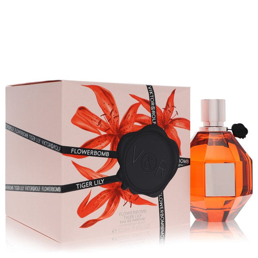 Flowerbomb Tiger Lily by Viktor & Rolf Eau De Parfum Spray 3.4 oz for Women - Fragrance Spice