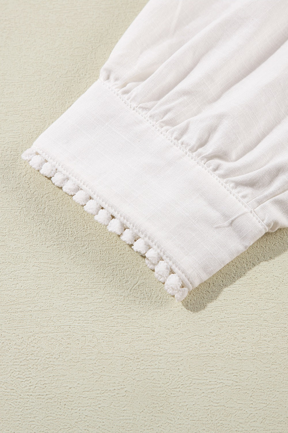 Frill Floral Embroidered Sleeve Shirt - Fragrance Spice
