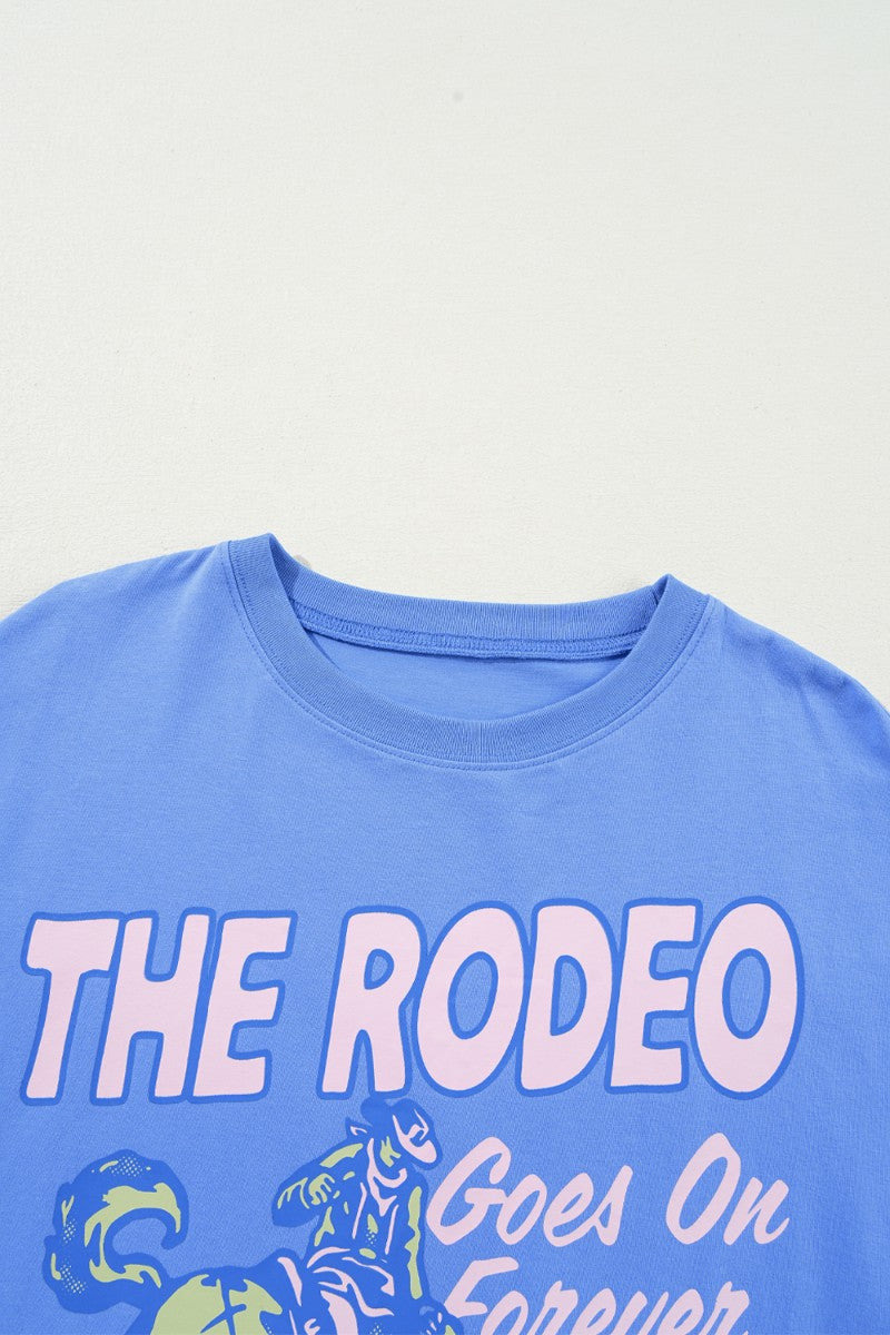 Graphic Round Neck Short Sleeve T-Shirt - Fragrance Spice