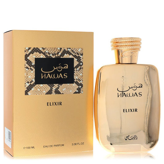 Hawas Elixir by Rasasi Eau De Parfum Spray (Unisex) 3.4 oz for Men - Fragrance Spice