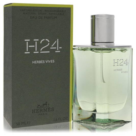 Hermes H24 Herbes Vives by Hermes Eau De Parfum Refillable Spray 1.7 oz for Men - Fragrance Spice