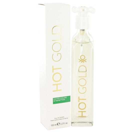 Hot Gold by Benetton Eau De Toilette Spray 3.3 oz for Women - Fragrance Spice