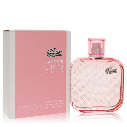 Lacoste Eau De Lacoste L.12.12 Rose Sparkling by Lacoste Eau De Toilette Spray (Tester) 3.3 oz for Women - Fragrance Spice