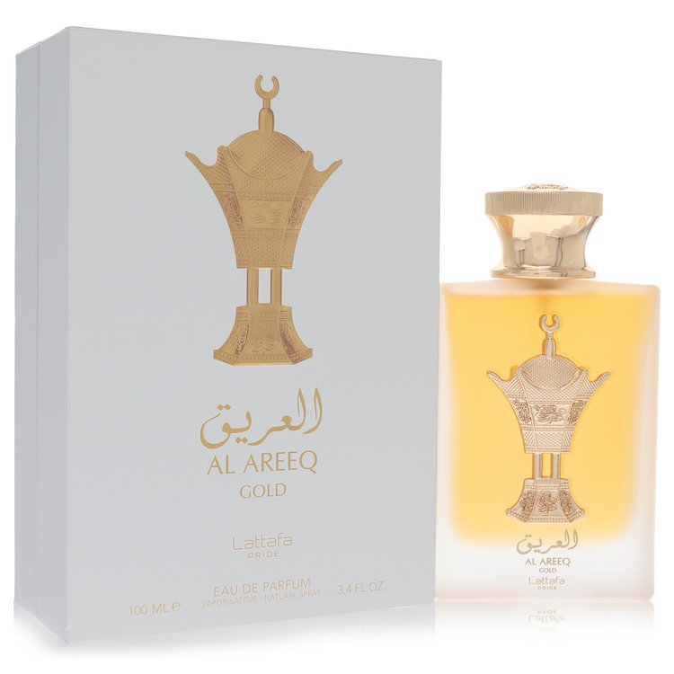 Lattafa Al Areeq Gold by Lattafa Eau De Parfum Spray (Unisex) 3.4 oz for Men - Fragrance Spice