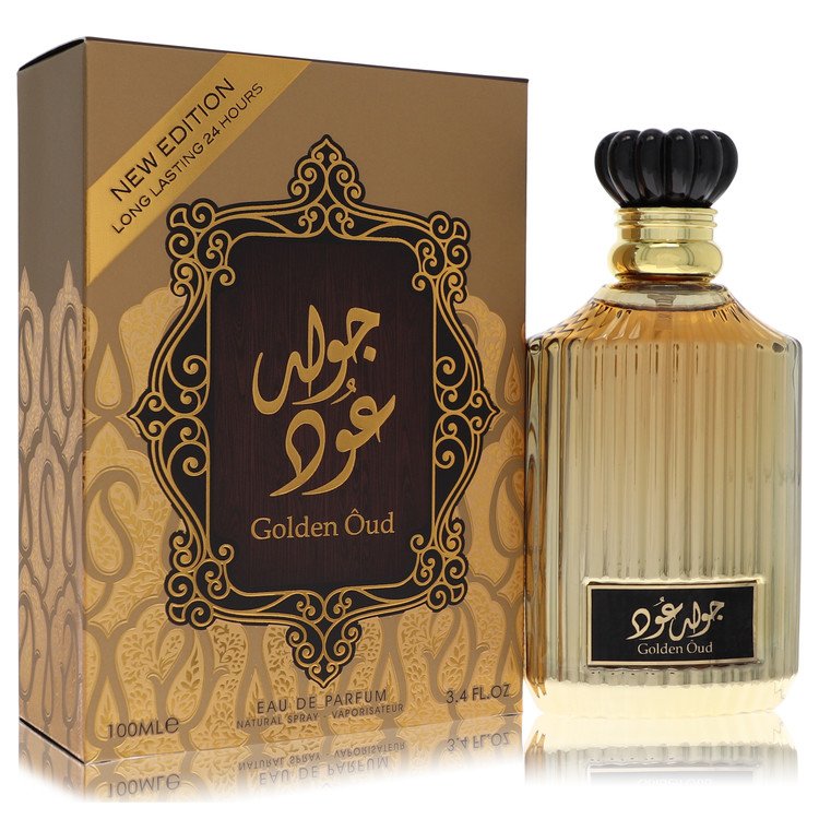 Lattafa Asdaaf Golden Oud by Lattafa Eau De Parfum Spray (Unisex) 3.4 oz for Men - Fragrance Spice