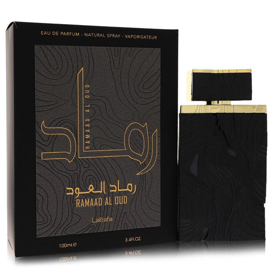 Lattafa Ramaad Al Oud by Lattafa Eau De Parfum Spray (Unisex) 3.4 oz for Men - Fragrance Spice