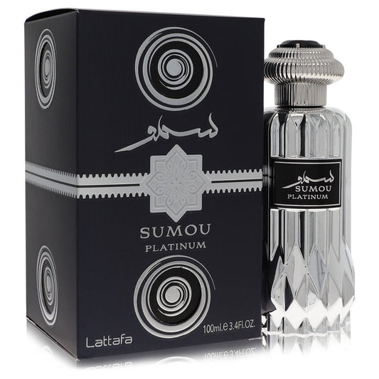 Lattafa Sumou Platinum by Lattafa Eau De Parfum Spray (Unisex) 3.4 oz for Men - Fragrance Spice