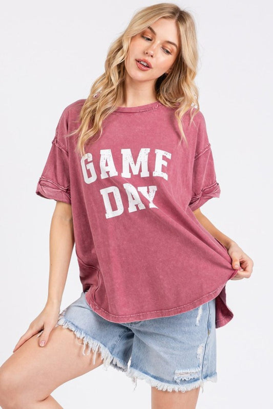 Mittoshop GAME DAY Round Neck Short Sleeve T-Shirt - Fragrance Spice