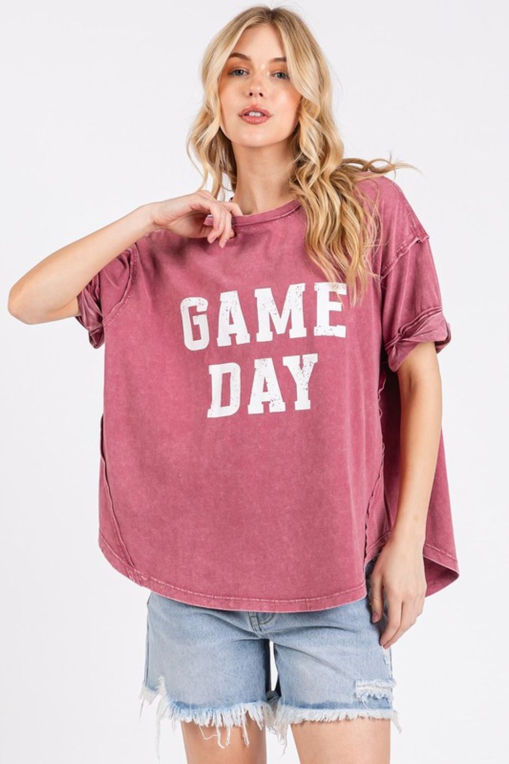 Mittoshop GAME DAY Round Neck Short Sleeve T-Shirt - Fragrance Spice