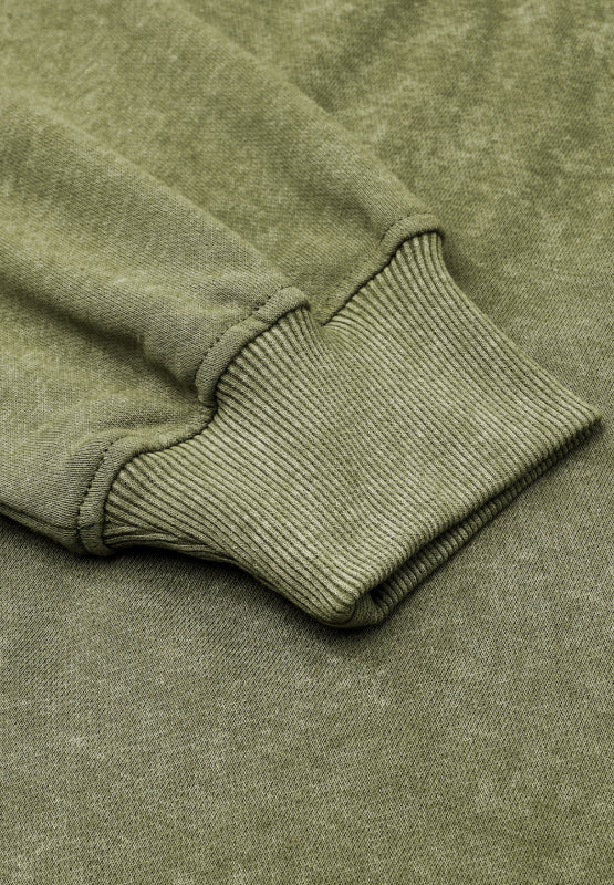 Mock Neck Dropped Shoulder Sweatshirt - Fragrance Spice