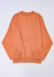 Mock Neck Dropped Shoulder Sweatshirt - Fragrance Spice
