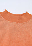 Mock Neck Dropped Shoulder Sweatshirt - Fragrance Spice