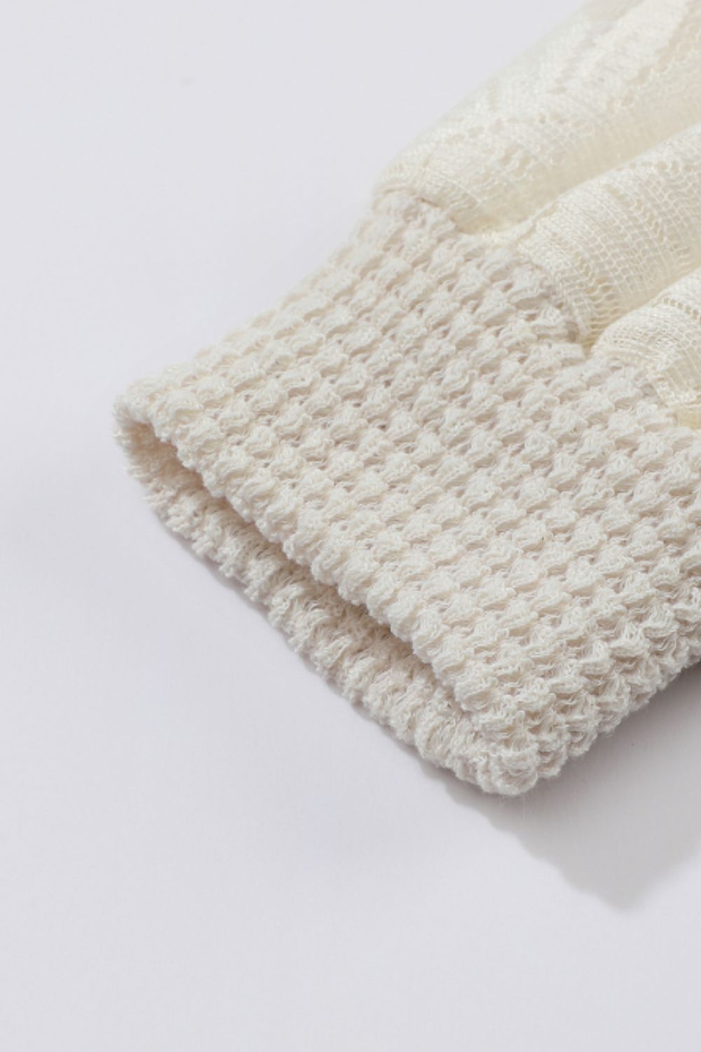 Mock Neck Lace Long Sleeve Top - Fragrance Spice