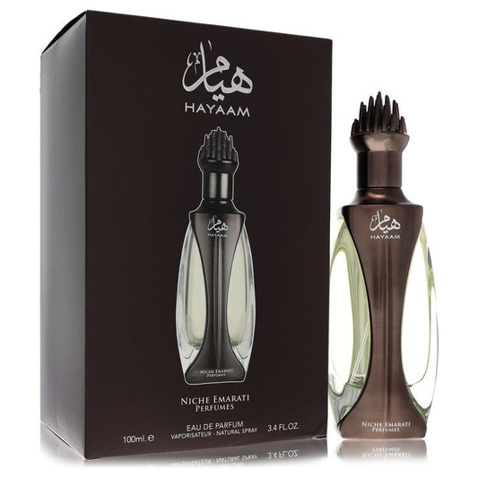 Niche Emarati Hayaam by Lattafa Eau De Parfum Spray (Unisex) 3.4 oz for Men - Fragrance Spice