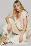 POL Floral V-Neck Short Sleeve T-Shirt - Fragrance Spice